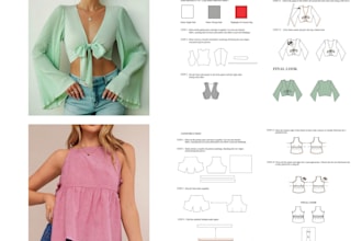 write step by step sewing pattern instructions and illustration for your pattern