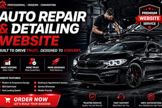 build auto repair website auto detailing website auto repair car wash website