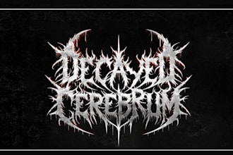 make death metal logo with texture and chrome effect
