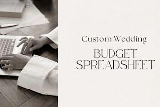 create a personalized excel budget spreadsheet for your wedding