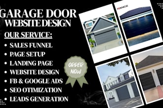 build a garage door website, garage door repair site,  door repair landing page