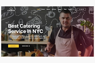 design restaurant website online food delivery landing page catering website
