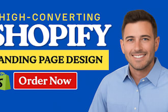 design high converting shopify product page, landing page in gempages or pagefly
