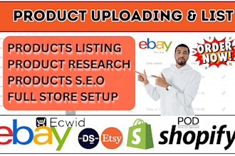 setup list product on ebay shopify temu takealot wayfair cdiscount shpock onbuy