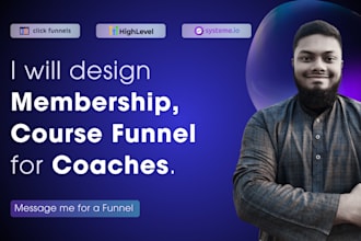 design membership funnel, online course in clickfunnels, systeme io
