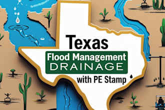 do texas flood management drainage, pe stamp