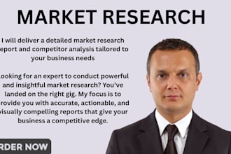 do comprehensive market research report, competitor analysis