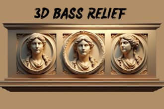 do 3d bas relief  3d engraving coin model architectural bas relief for printing