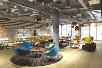 do 3d restaurant design, cafe, spa, pizza shop, pub bar, fast food restaurant