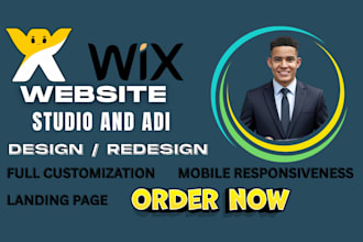 design, redesign wix website with wix studio, editorx, adi for your business
