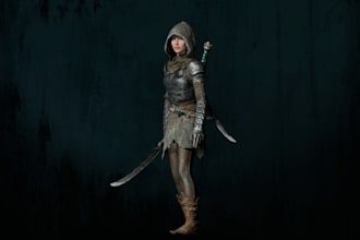 fantasy character,terrains,medieval,vtuber,ue 5,fbx model,toon shader,game asset