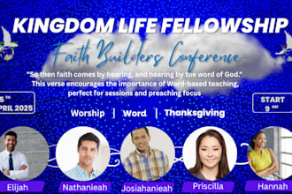 design an amazing church flyer, event flyer in 6 hours