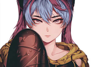 make you a color manga art illustration