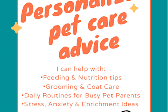 give personalized pet care advice