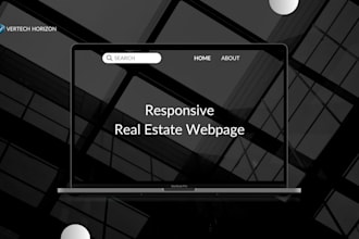 design custom responsive real estate website or webpage