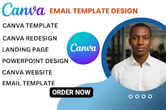 canva newsletter animation website landing page and redesign