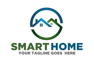 create  proffesional modern a smart home company logo