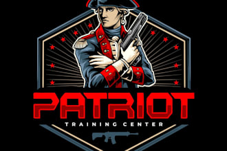 make an modern high quality flag, patriot logo