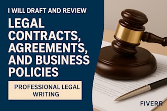 draft and review legal contracts, business policies