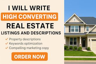 write high converting real estate listings and descriptions