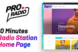 design radio station website, radio website, podcast website