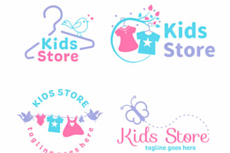 design proffesional modern  cute logo for kids clothing,