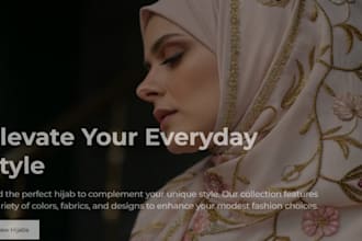 build luxury abaya shopify store clothing store hijab islamic fashion website