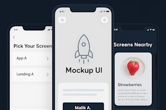 clean figma wireframes and UI mockups