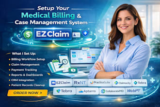 setup ezclaim rxnt practicesuite claimocity tebra aptarro collaboratemd webpt