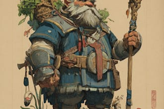 draw a fantasy character for dnd, pathfinder, etc