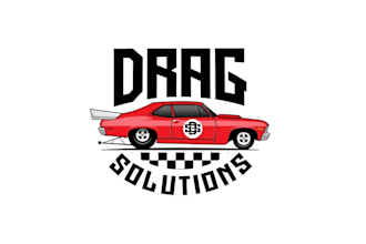 design powerful drag solutions racing world logo