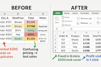 clean your messy data into clear insights with excel, python