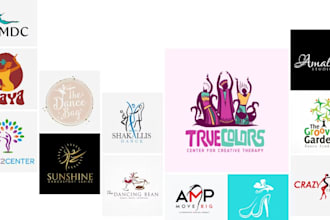 make dance studio or dance school logo design