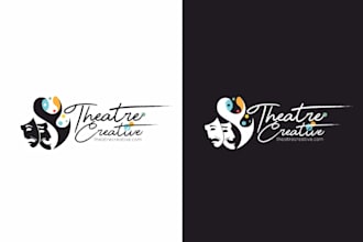 create modern theater company logo