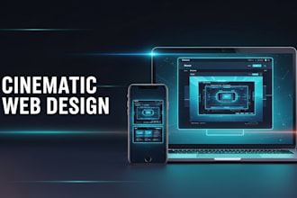design a modern responsive website with cinematic visuals