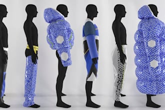 design custom 3d clothing, realistic fashion mockup and metaverse wearables
