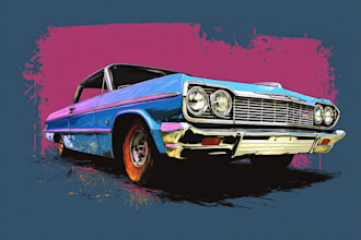 draw a jdm car vector illustration for t shirt design