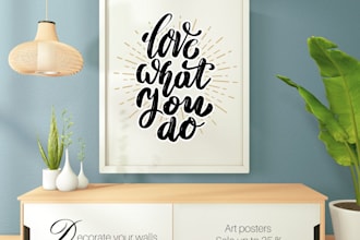 do inspirational typography wall art poster design