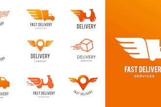 design courier services, shipping and delivery company logo