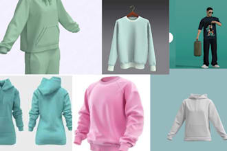 create realistic 3d clothing design clo3d garment mockup and virtual fashion clo