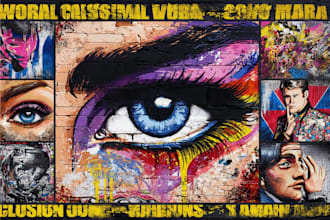 create vibrant graffiti pop art canvas designs and murals