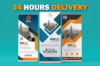 design amazing roll up, pull up, retractable banner for you