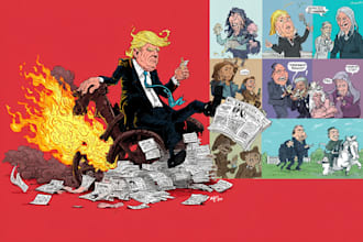 create political and editorial cartoons