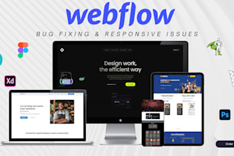 fix bug and responsive issues on the webflow website