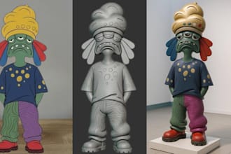 convert 2d to 3d toy models, images and pictures from 3mf models for 3d printing
