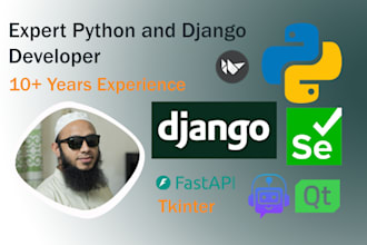 build python script, fast api and django web app with ai integration
