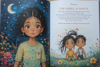 draw children book pages based on real people