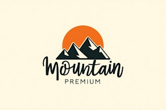 design high quality landscape mountain mascot logo with express delivery