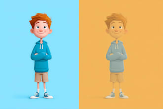 design a 2d cartoon character