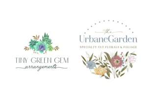 do nice floral, garden, female, pink, flower shop logo and any graphics design